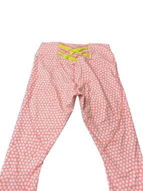 Fabletics Pink With Daisy Leggings Sz Xl